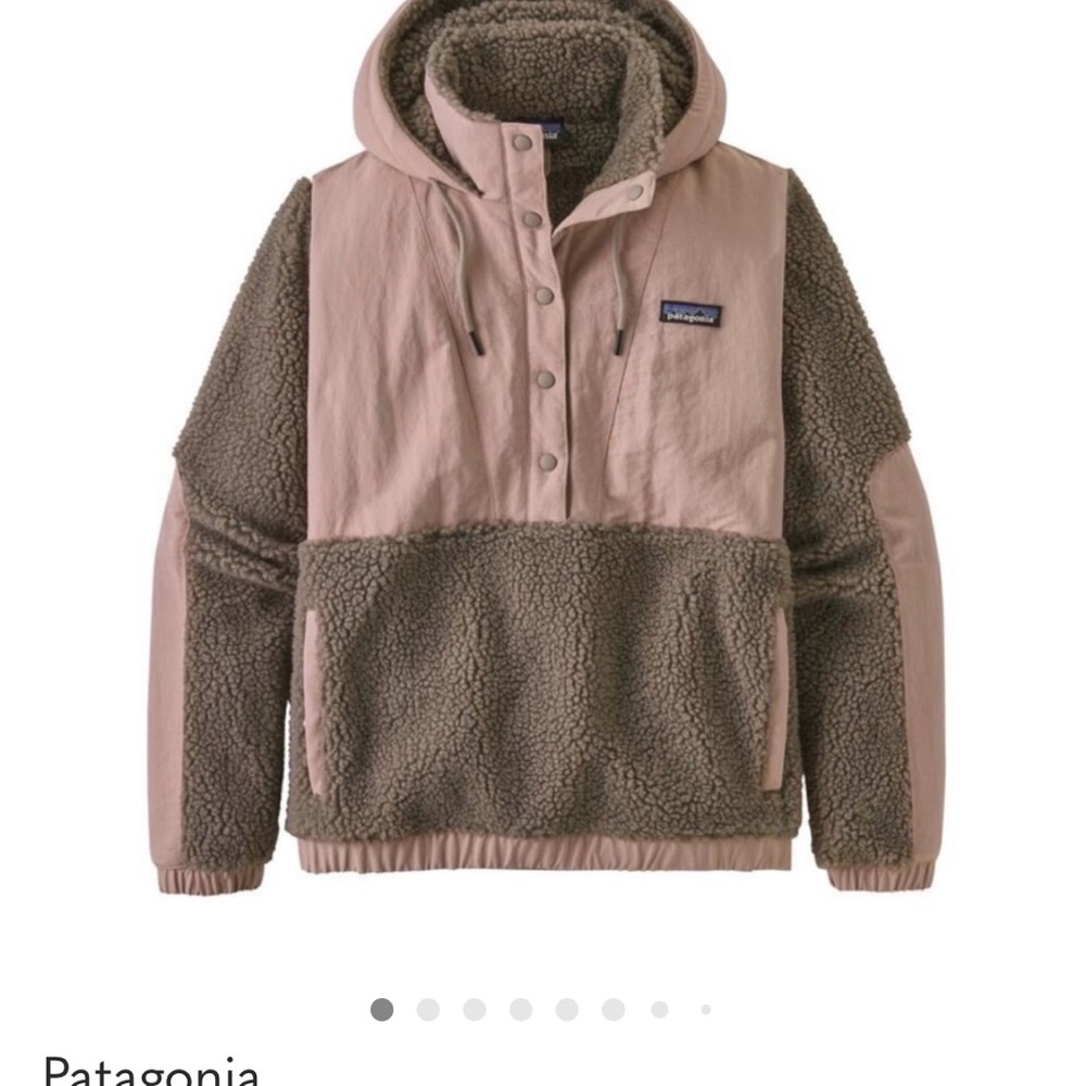 Patagonia Taupe and Olive Hooded Pullover